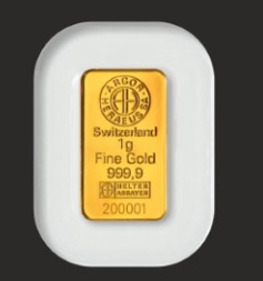 Lingote de oro de 1 gramo ARGOR HERAEUS