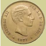 Moneda de Oro 25 Pesetas España – Alfonso XIII